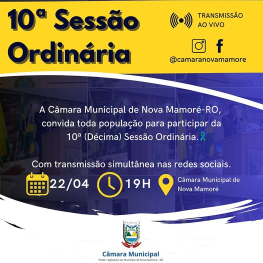 Câmara Municipal de Nova Mamoré aprova 07 Projetos de Lei durante a 10ª sessão ordinária